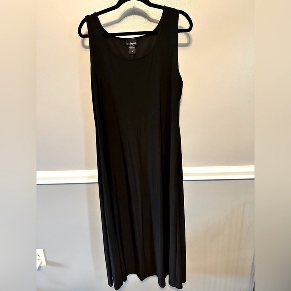 Lane Bryant Black Sleeveless Sheath Maxi Dress - Picture 1 of 6